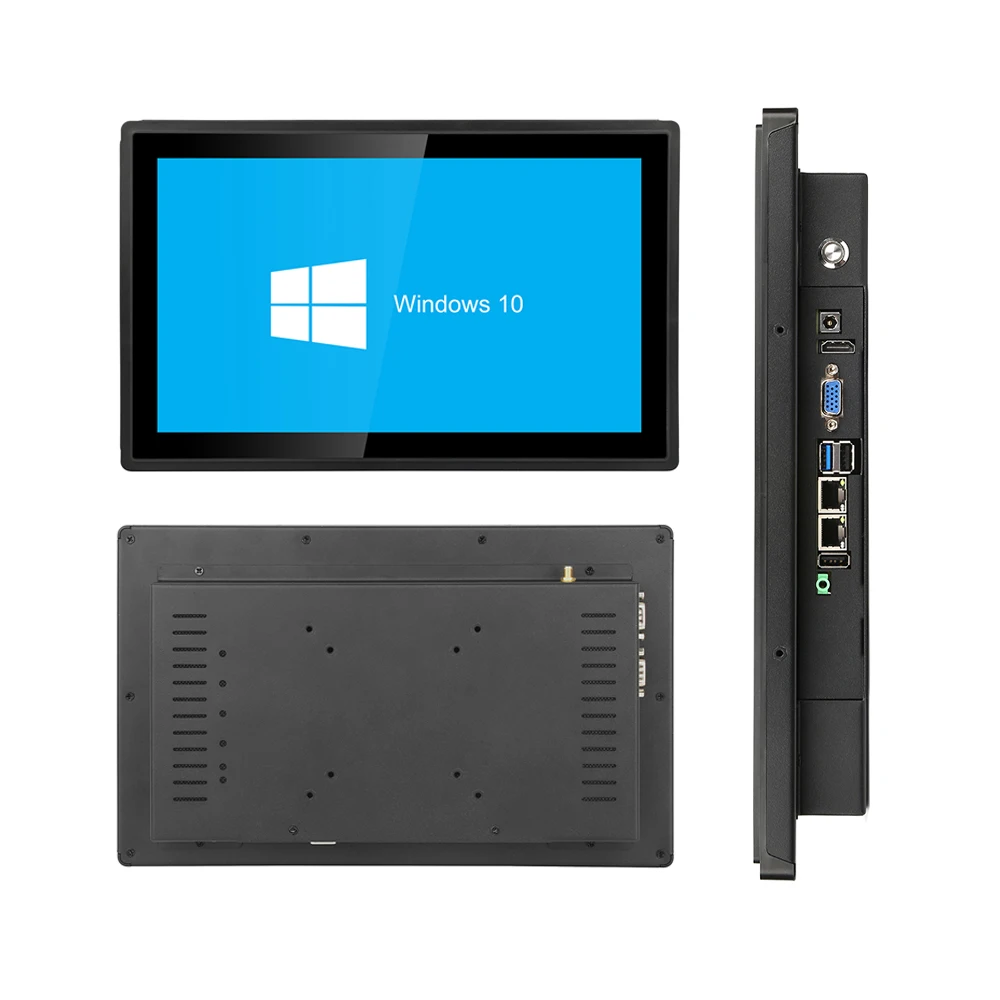 OEM Ip65 Waterproof13.3inch 16:9 8g+128G 512G SSD Capacitive Industrial Touch Screen Panel Pc Embedded All in One Pc