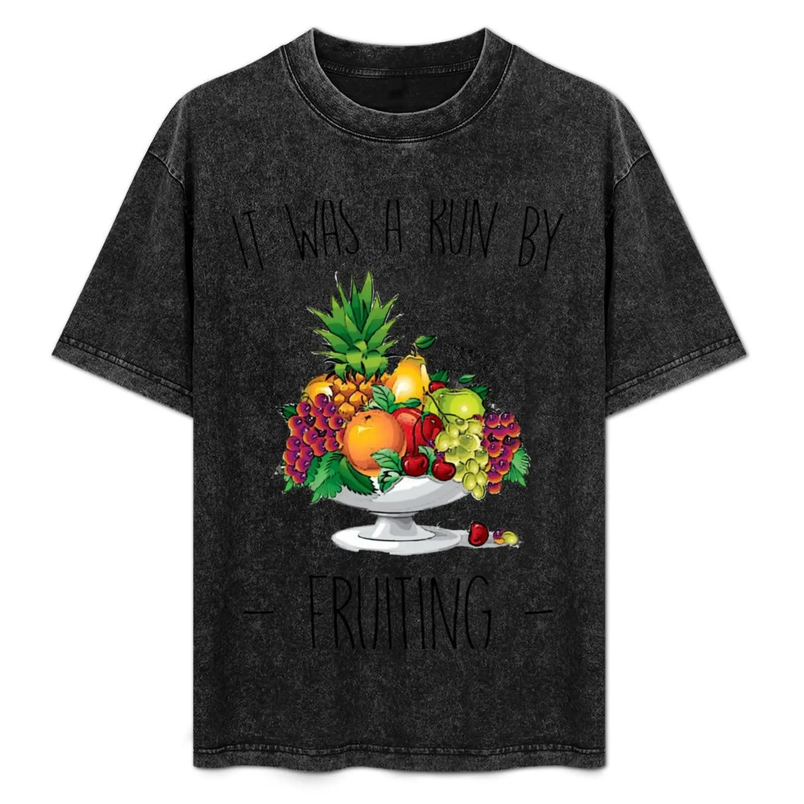 

It Was A Run By Fruiting T-Shirt Plus Size Basic Short Sleeve Top