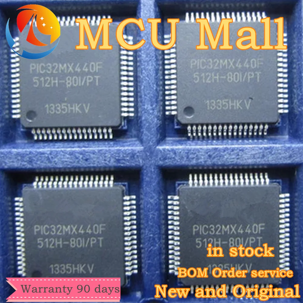 1PCS  PIC32MX440F512H-80I/PT PIC32MX440F512H 32MX440F512H  TQFP64 IC