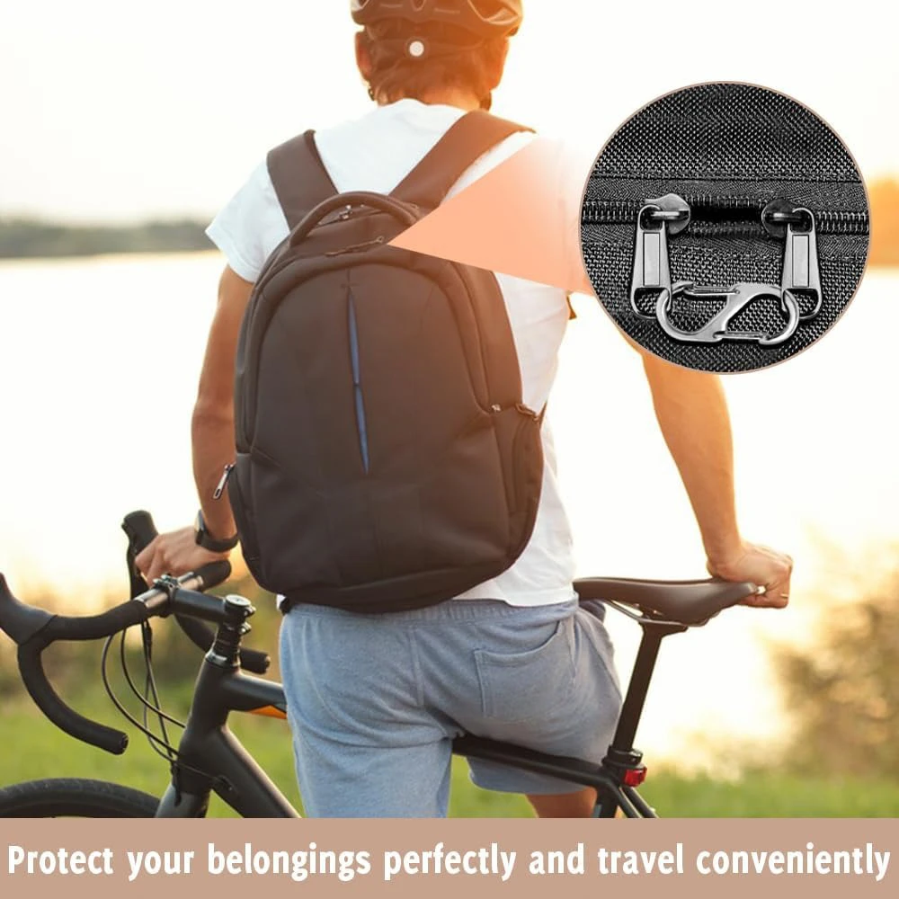 10 قطعة 40 مللي متر سستة كليب مكافحة سرقة مزدوجة مفتوحة سستة سحب إبقاء على ظهره سستة مغلقة للأمتعة الملابس سترة ظهره