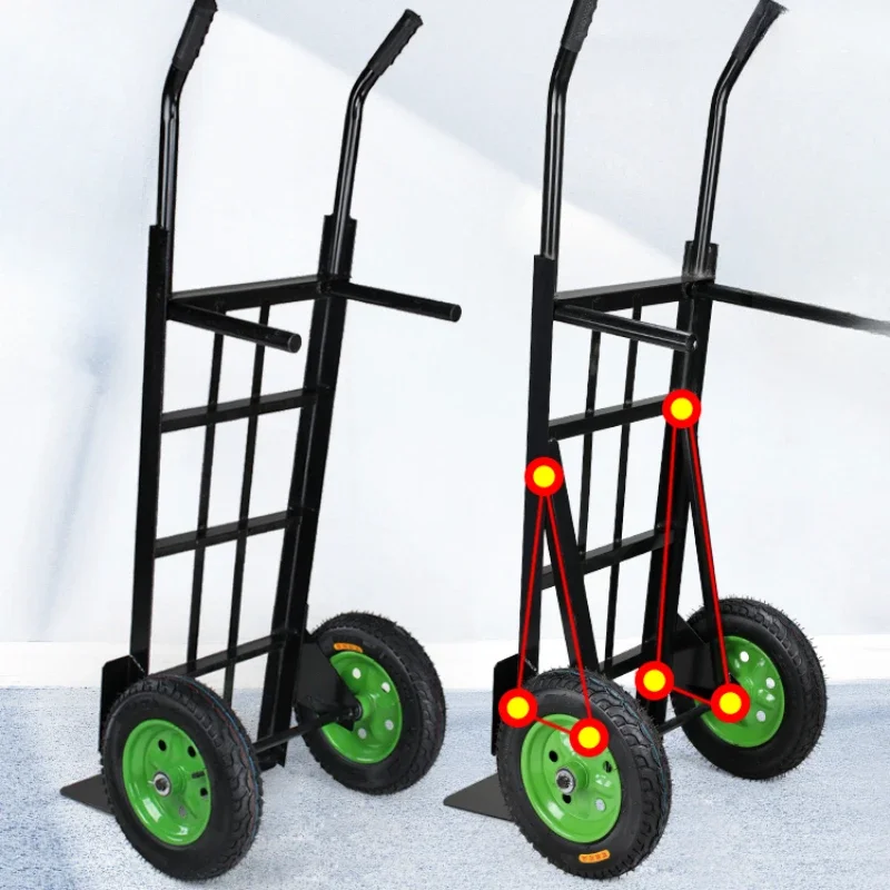 Two-wheeled trolley, cargo truck, trailer, flatbed truck, trolley, trolley, large wheel trailer