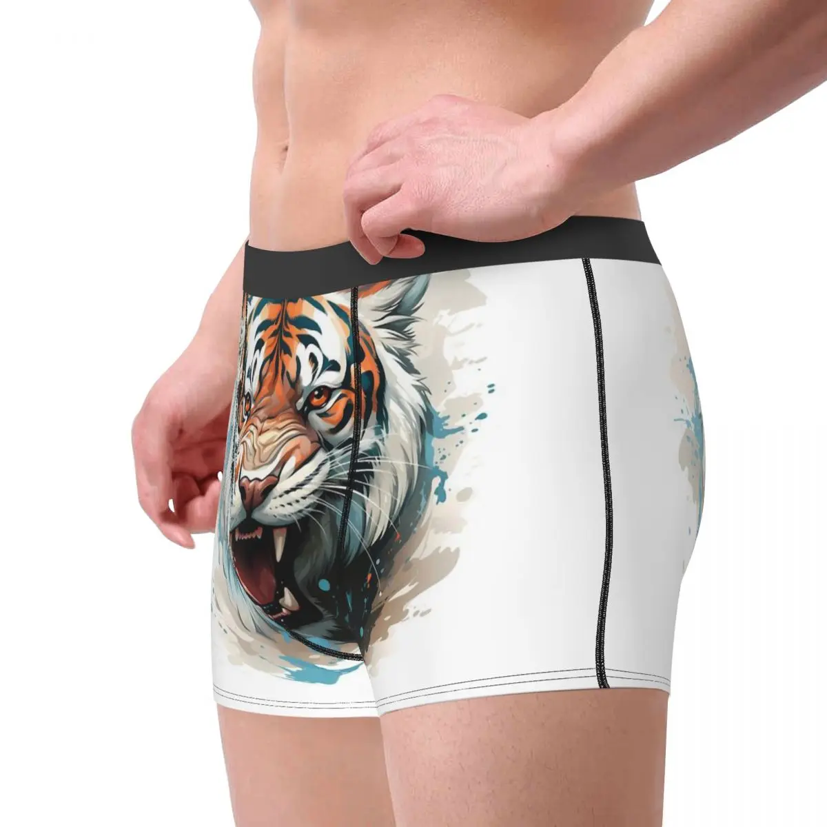 Cool Animals, Lions, Tigers, Mencosy Boxer Briefs,3D printing Underwear, Highly Breathable Top Quality Gift Idea