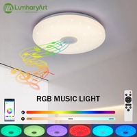 Modern LED Ceiling Lamp RGB Intelligent Bluetooth Music Light with APP Remote Control Dimming Interior Decoration Lustre 85-265V