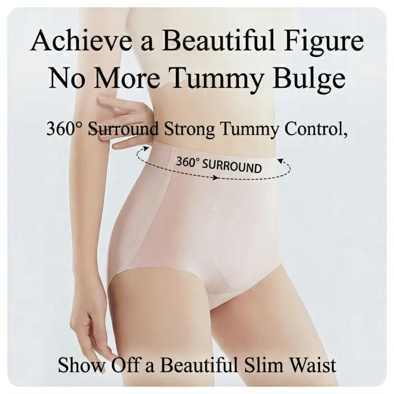 Brelira Seamless High Waist Ice Silk Quick-Drying Panties Underwear Ladies Summer Ultra-Thin Panties Women Fitness Briefs