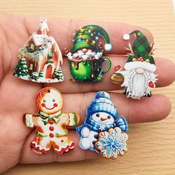 10pcs Acrylic Christmas Charm for Jewelry Making Necklace Bracelet Earring Pendant Diy Accessories Craft Supplies