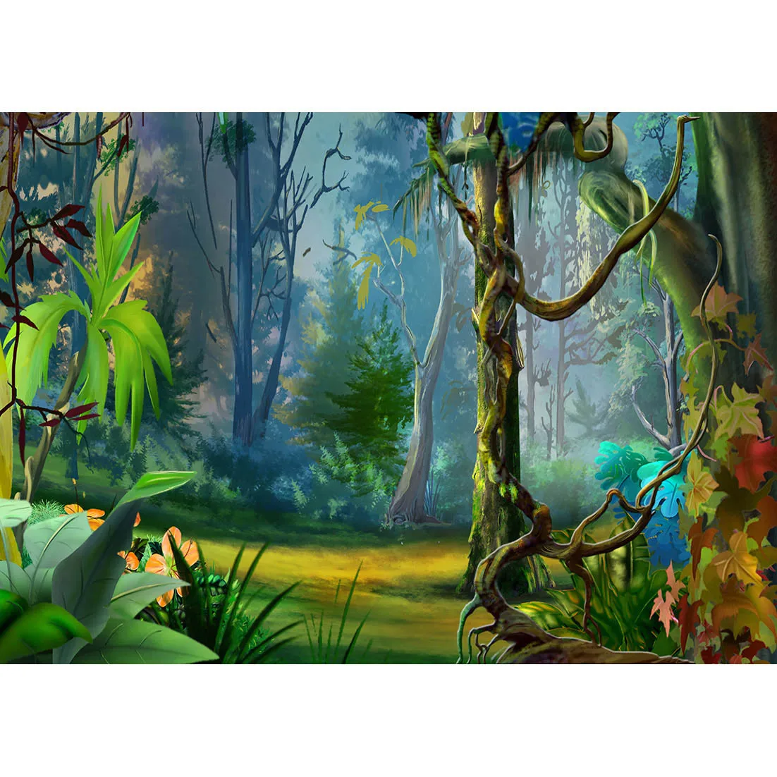 Fondo fotográfico con diseño de Castillo de bosque y jungla para estudio fotográfico, pancarta de Baby Magic Fairy Dream, telón de fondo con diseño de bosque y jungla, ideal para jugar en escenario