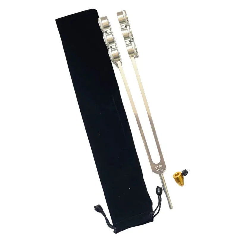 A99I-2X 32HZ Aluminum Tuning Fork Tool With Hammer Healing Sound Vibration Diagnostic Therapy Health Care Tool