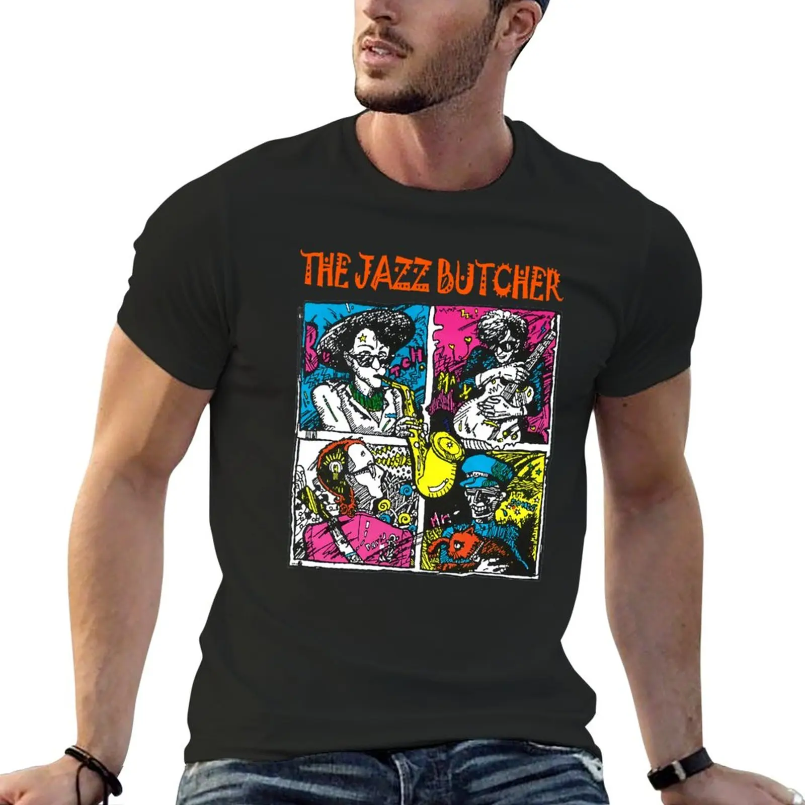 New The Jazz Butcher T-Shirt plain t-shirt oversized t shirt plus size tops t shirts for men