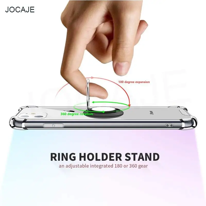 Clear Transparent Soft Phone Case For Oneplus 10T Ace 10 Pro 9RT 9R 8T 7T 9 10 Pro 5G Magnet Finger Ring Holder Shockproof Cover