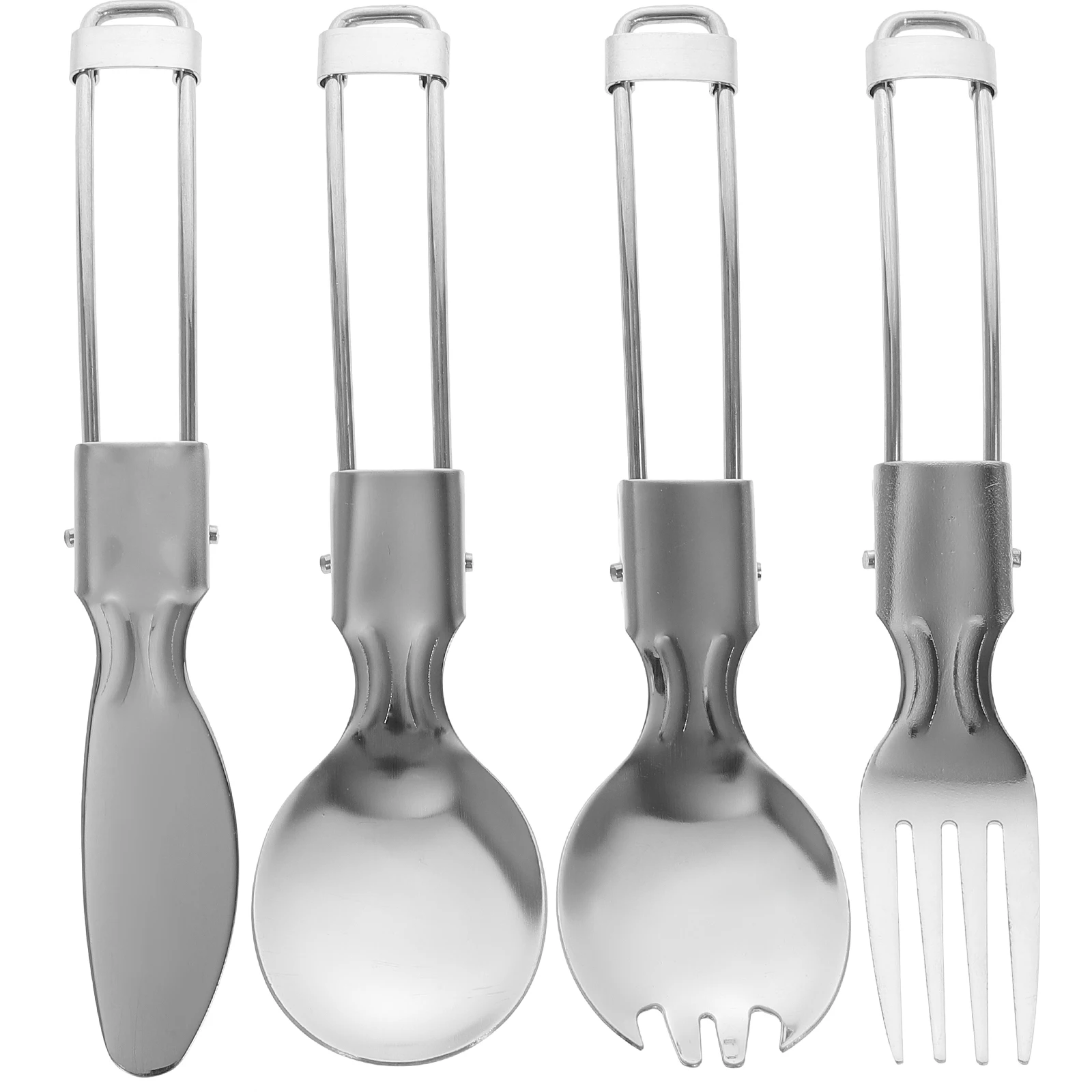 

Foldable Folding Tableware Set Travel Fork Camping Cutlery Stainless Steel Portable Utensils