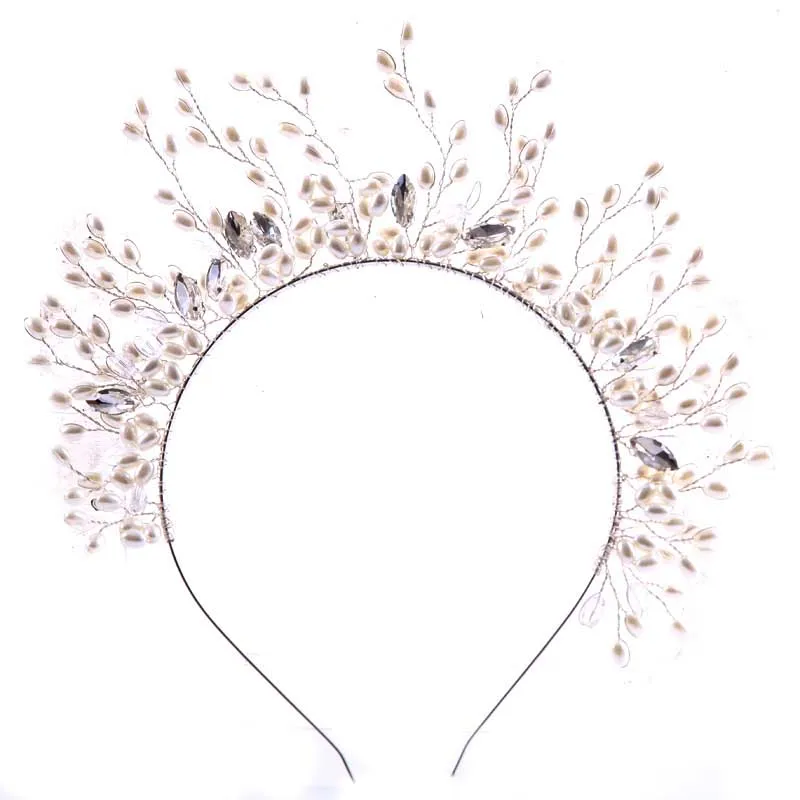 

Crystal Pearl Vintage Headband Bridal Hair Accessories Unique Design And Excellent Workmanship Suitable For Wedding Engagement