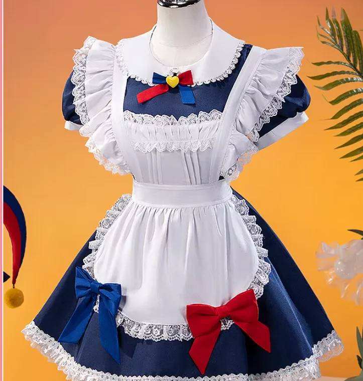 Dress Sock Men - Gaun Lolita Pelayan Sirkus, topi, kaus