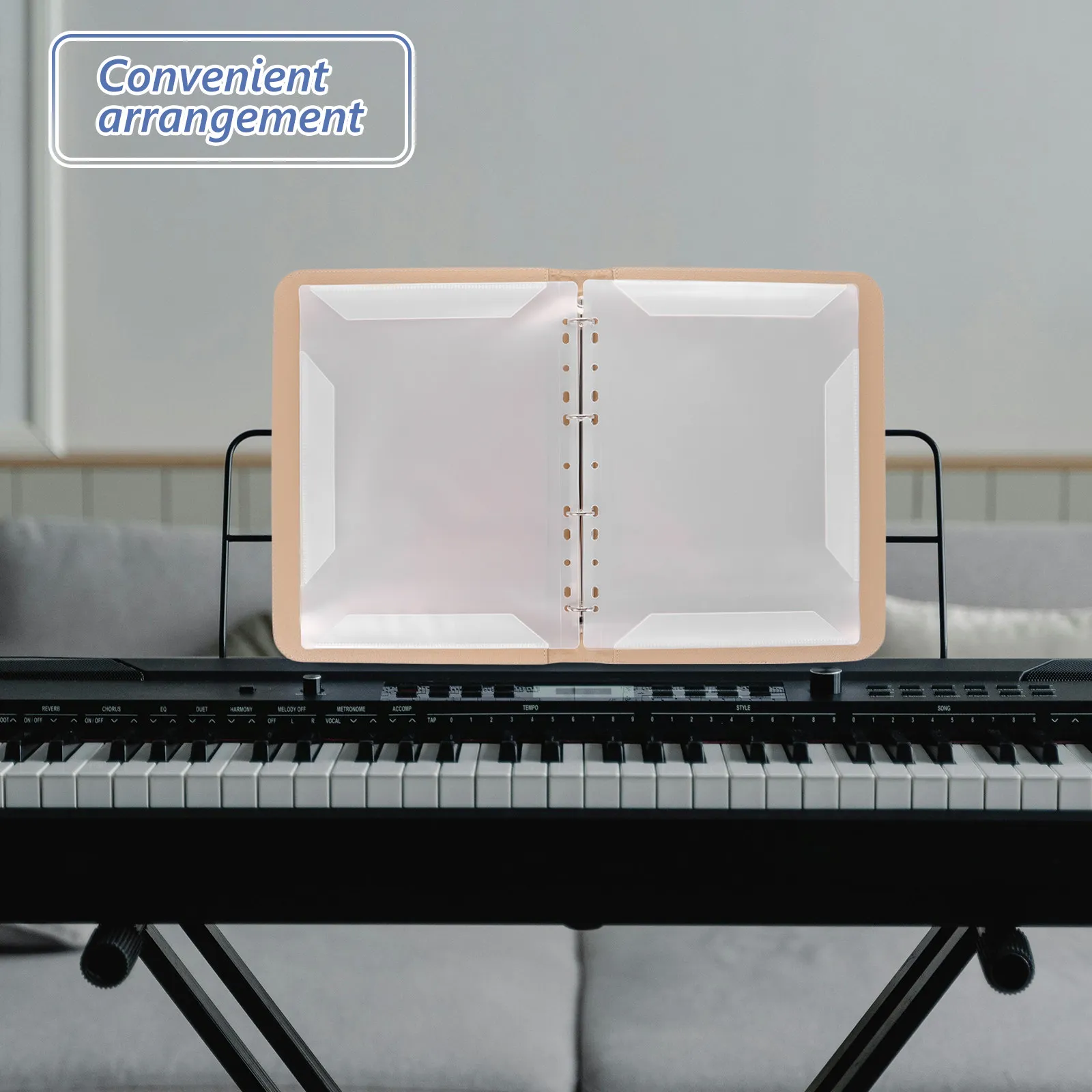 音楽フォルダー-a4-ポータブルクリアファイルフォルダー-オフィスドキュメントオーガナイザー-楽譜ファイルストレージ-多機能紙