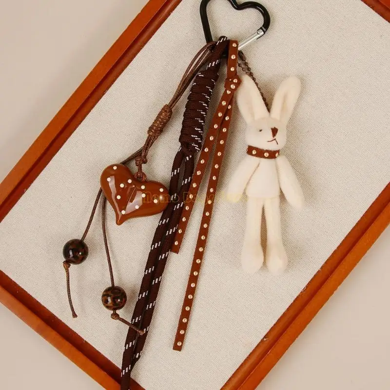 X90D حبل مضفر حقيبة سلسلة مفاتيح سحرية موضة حقيبة الزخرفية الملحقات لحقيبة اليد ، حقيبة الظهر الديكورات الجمالية سلسلة المفاتيح #3