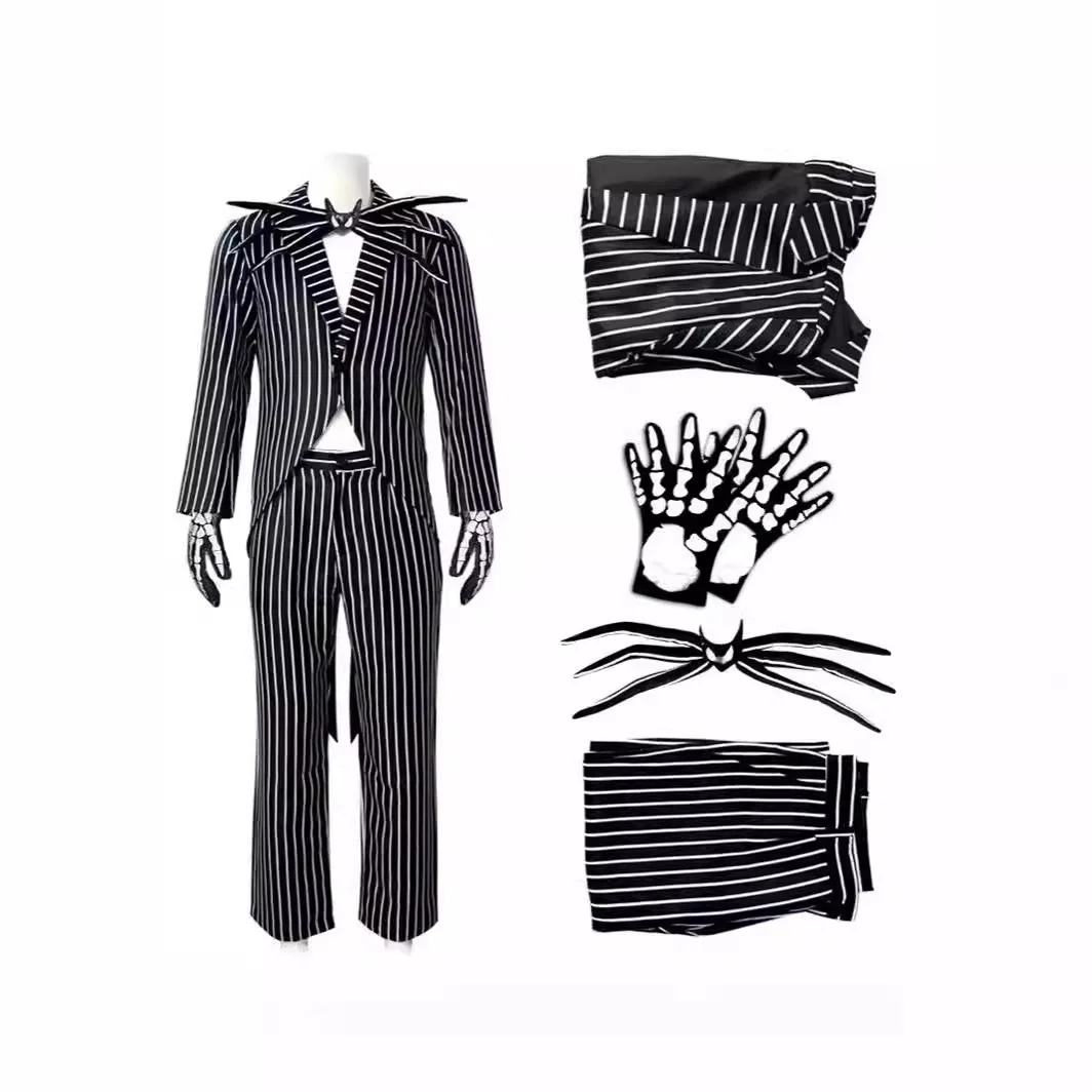 Adult Jack Skellington Halloween Costume Nightmare Before Christmas Cosplay Costumes