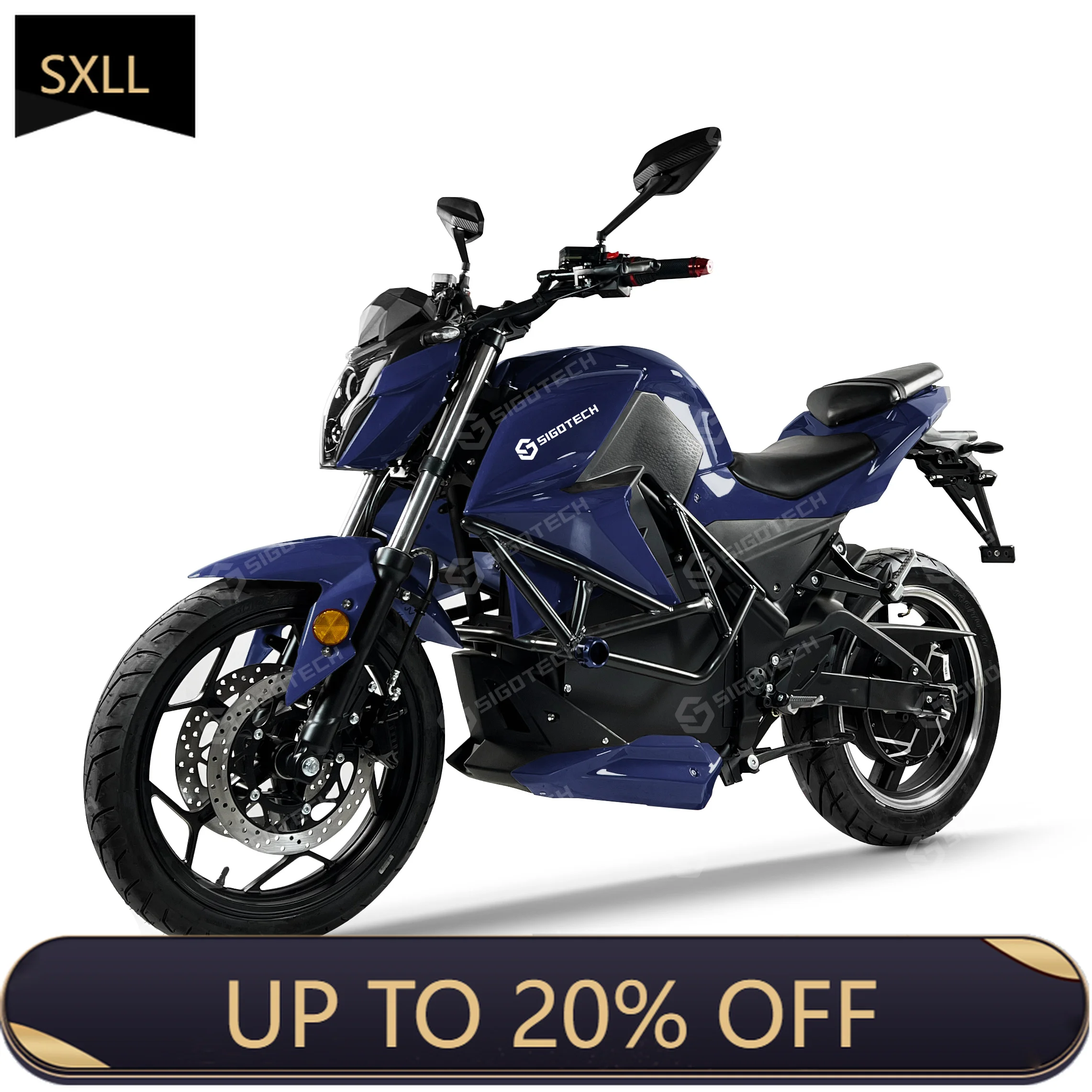 SXLL   2026 OEM high-speed 72V off-road electric two-wheel scooter with fixed lithium battery, suitable for adults