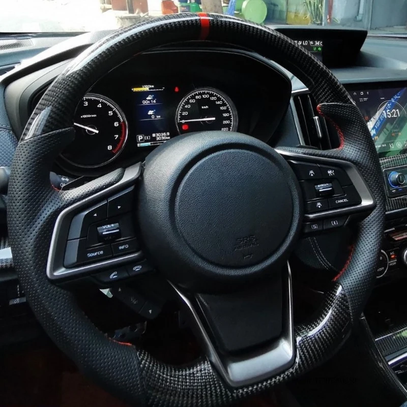 Suitable for 2024 Subaru WRX upgraded carbon fiber steering wheel modification STI car steering accessories