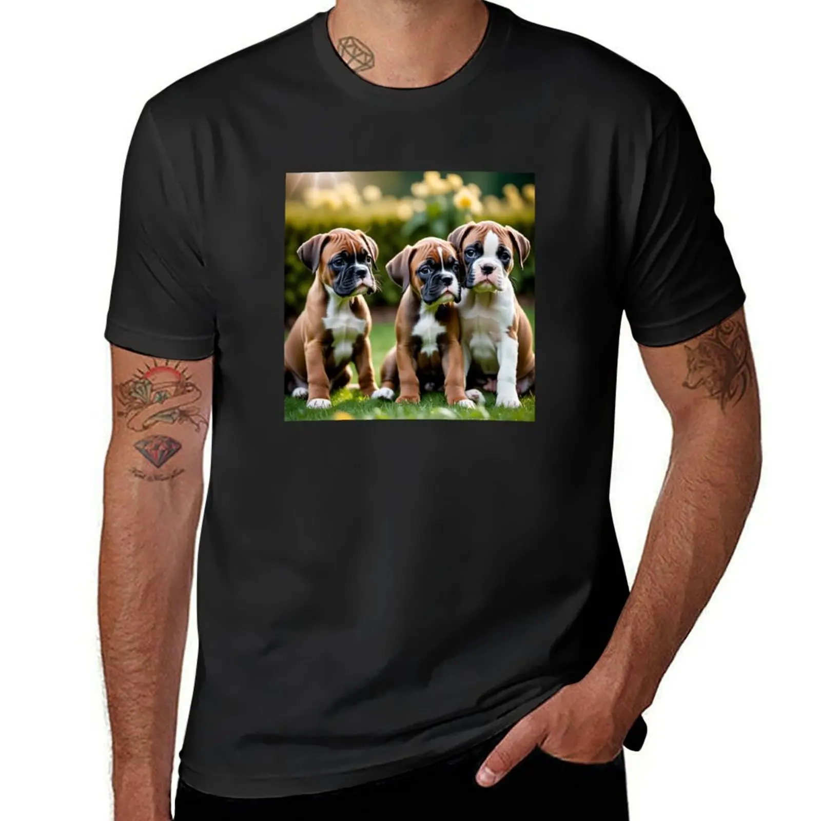 Boxer puppies litter T-Shirt shirts graphic tees for a boy plain t shirts men