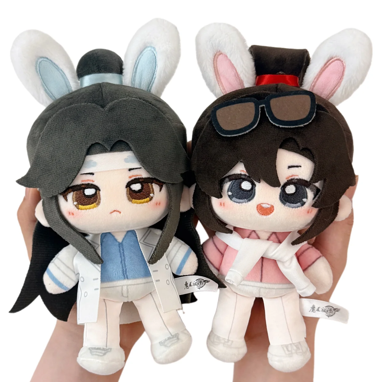 Anime Mo Dao Zu Shi 18cm Cute Plush Doll Cute Rabbit Ear Cotton Stuffed Toy Lan Wangji Wei Wuxian Anime Plush Doll Toy Gift