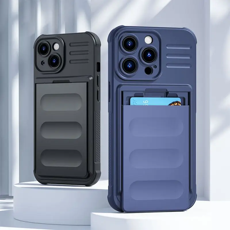 

Suitable for iPhone15promax phone case iPhone15 card case iPhone15plus anti-slip iPhone15pro card slot anti-drop case