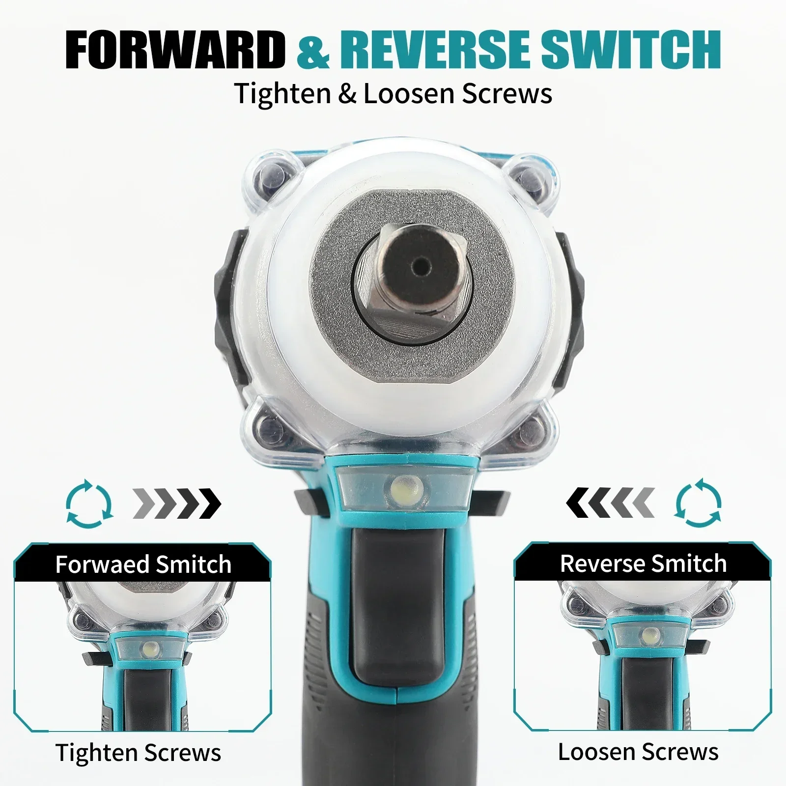 مجموعة ماكيتا DTW300 + DGA404: مفتاح ربط صدمي 18 فولت، 580 نيوتن متر (3800 دورة في الدقيقة)، مطحنة زاوية 680 وات (عجلة 25 مم) - مجموعة أدوات متعددة للإصلاحات