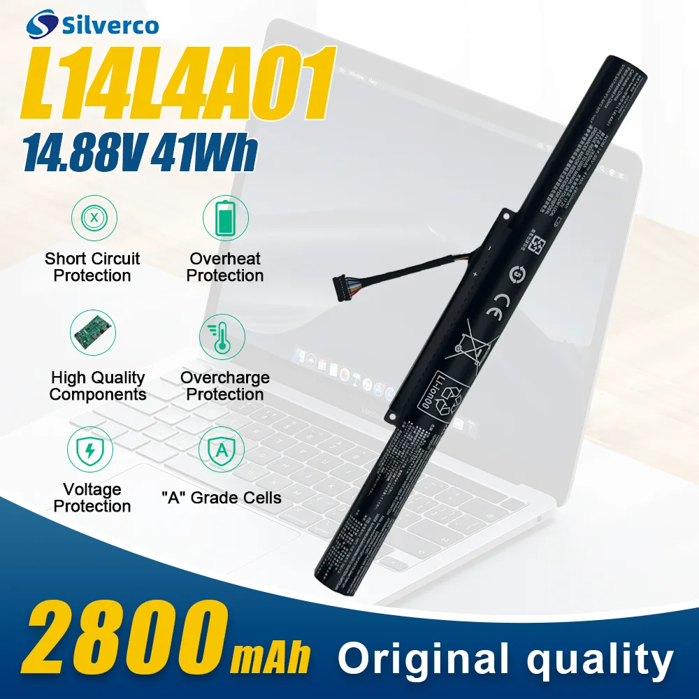 L14L4A01  Laptop Battery For LENOVO Ideapad 500-15ACZ 500-15ISK Z41 Z51 Z41-70 Z51-70  XIAOXIN V4000 Y50C  L14M4E01 L14S4A01