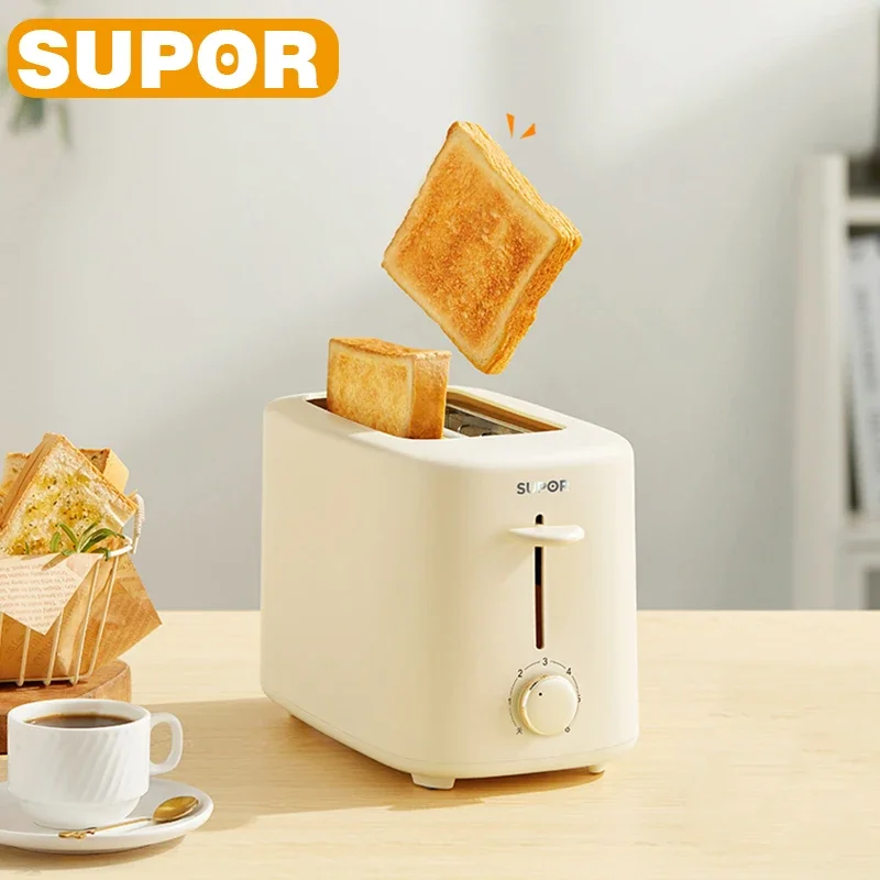 SUPOR 2 Slices Bread Toaster for Sandwiches Waffles Extra Wide Slot Toasters Electric Kitchen Double Oven 220V Mini Toaster