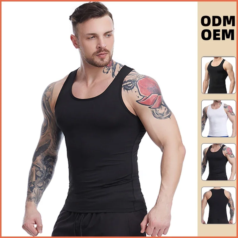 Sports quick drying vest men's summer high elasticity breathable sleeveless fitness suit running cross shaped basketball vest