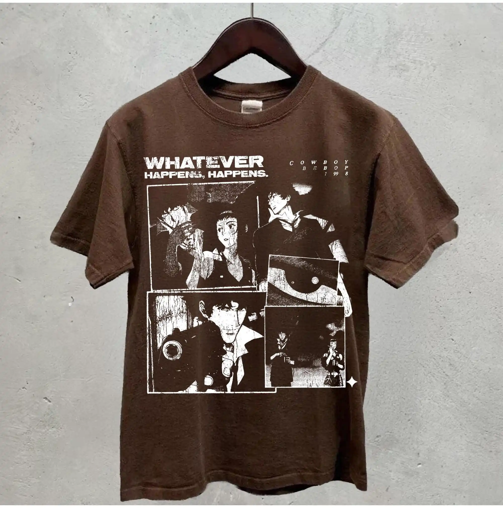 Vintage Cowboy Bebop Comfort Colors Shirt, Retro Anime Graphic Tee, 90s Manga Aesthetic T-Shirt, Whatever Happens Unisex Top