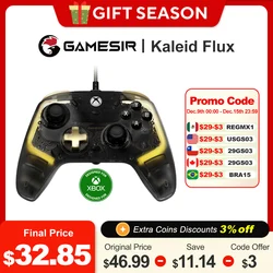 Gamesir Kaleid Mando Flux XBOX PC Mando Controller Controlador con cable para Xbox Series S X ONE PC Steam,juegos Gamepad con efecto Hall, Joysticks, disparadores analógicos, luz RGB effectos