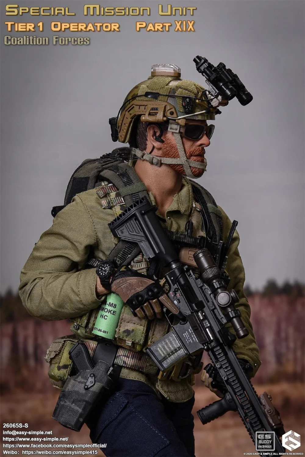 1/6 EASY&SIMPLE ES 26065SS ONS. Speciale Mission Unit Operation Volledige set beweegbare actiefiguur Volledige set speelgoedmodel