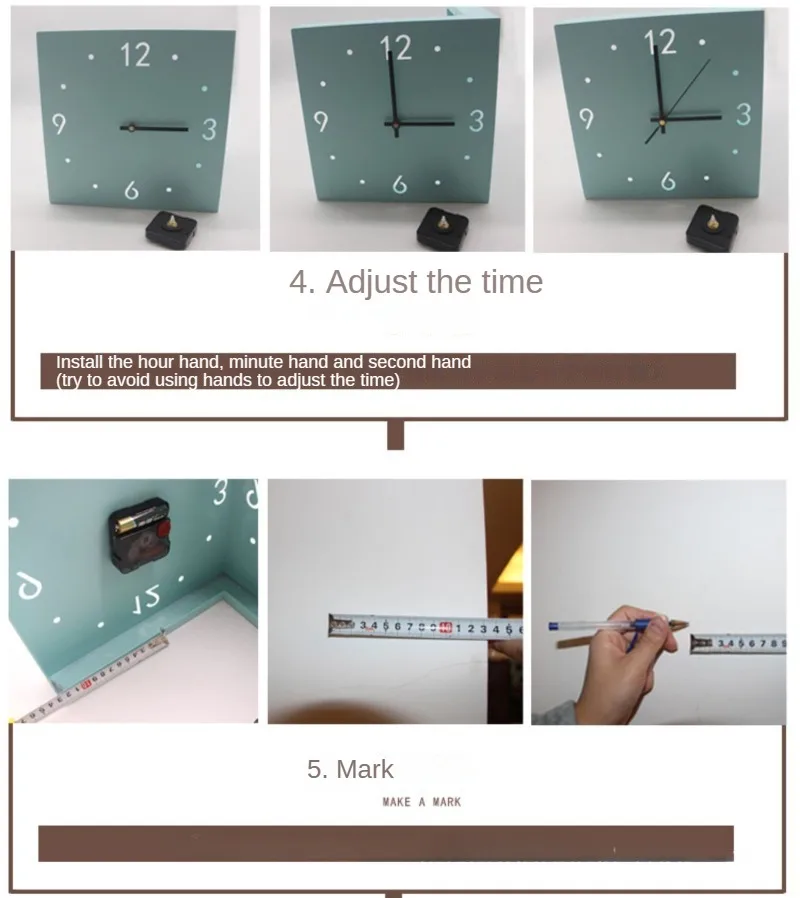 Induktive leuchtende Eckuhr, quadratisches Wohnzimmer, doppelseitige Uhr, digitale ausgehöhlte doppelseitige Wanduhr aus Eisen – Detail 12