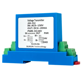 DC voltage transmitter DC0-24mV-1500V input 4-20mA 0-5V 10V RS485 output voltage signal detection isolation converter sensor