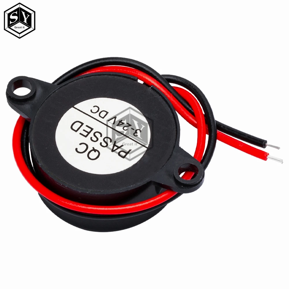LIFKOME 3-Pack 12V Piezo Electronic Buzzer – Continuous Alarm, 85dB, 3-24V Wide Voltage – Small Active Buzzer For Security & DIY