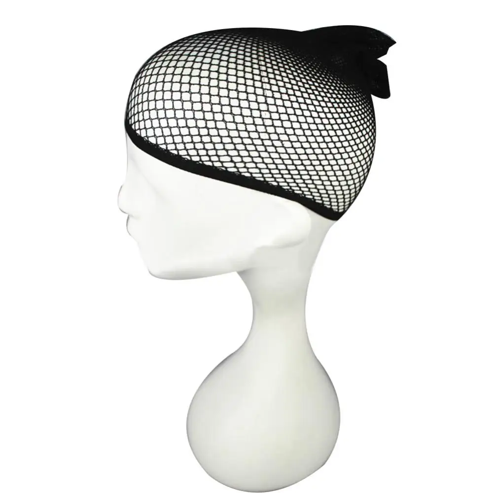 Net Black Mesh Women Elastic Nylon Wig Cap Open End Liner Short Fishnet Hair Net