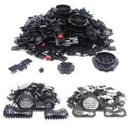 372-634Pcs/lot Building Blocks Technical Link Chain Gears Rubber Stopper MOC Bricks Spare Parts Bulk Kit for Tank Track DIY Toys