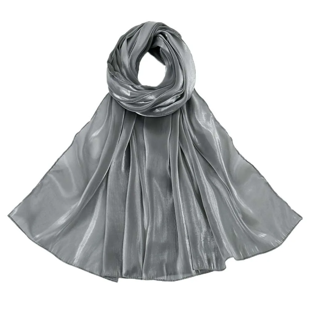 

Veil Breathable Chiffon Hijab Scarf Long Sunscreen Smooth Silk Headscarf Solid Color Polyester Thin Large Shawl Neck Decoration
