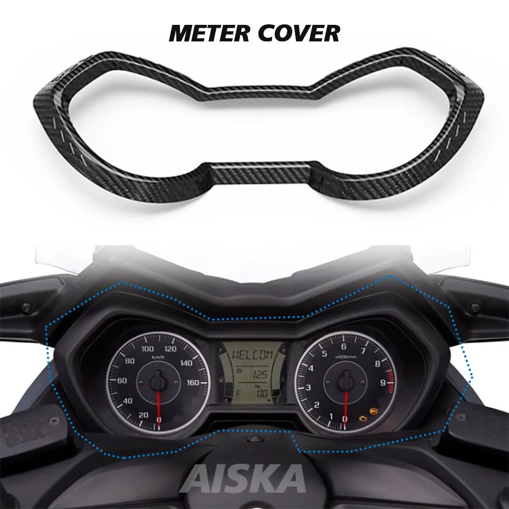 For YAMAHA X-MAX XMAX 530 300 400 XMAX250 3K Carbon Fiber Motorcycle Meter Cover Fairing Code Table Frame Instrument Decoration