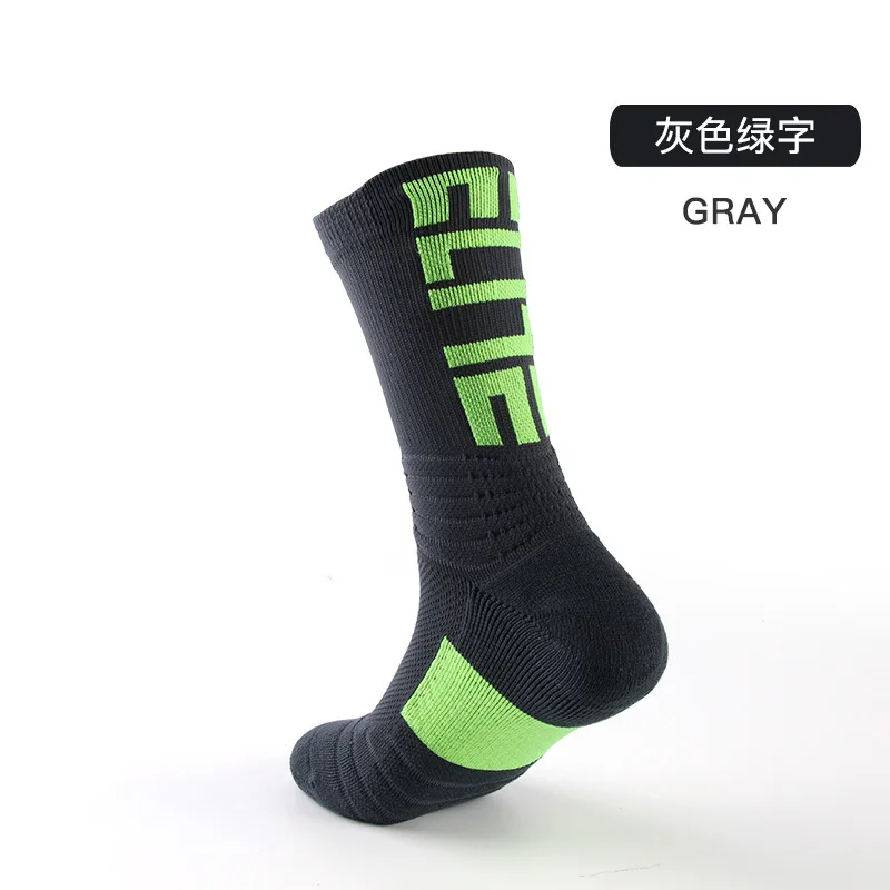 Chaussettes de sport VTT Pro pour homme, accessoire de course, cyclisme, basket-ball, noir, tendance, longue randonnée, amortissement, athlétique, 2019