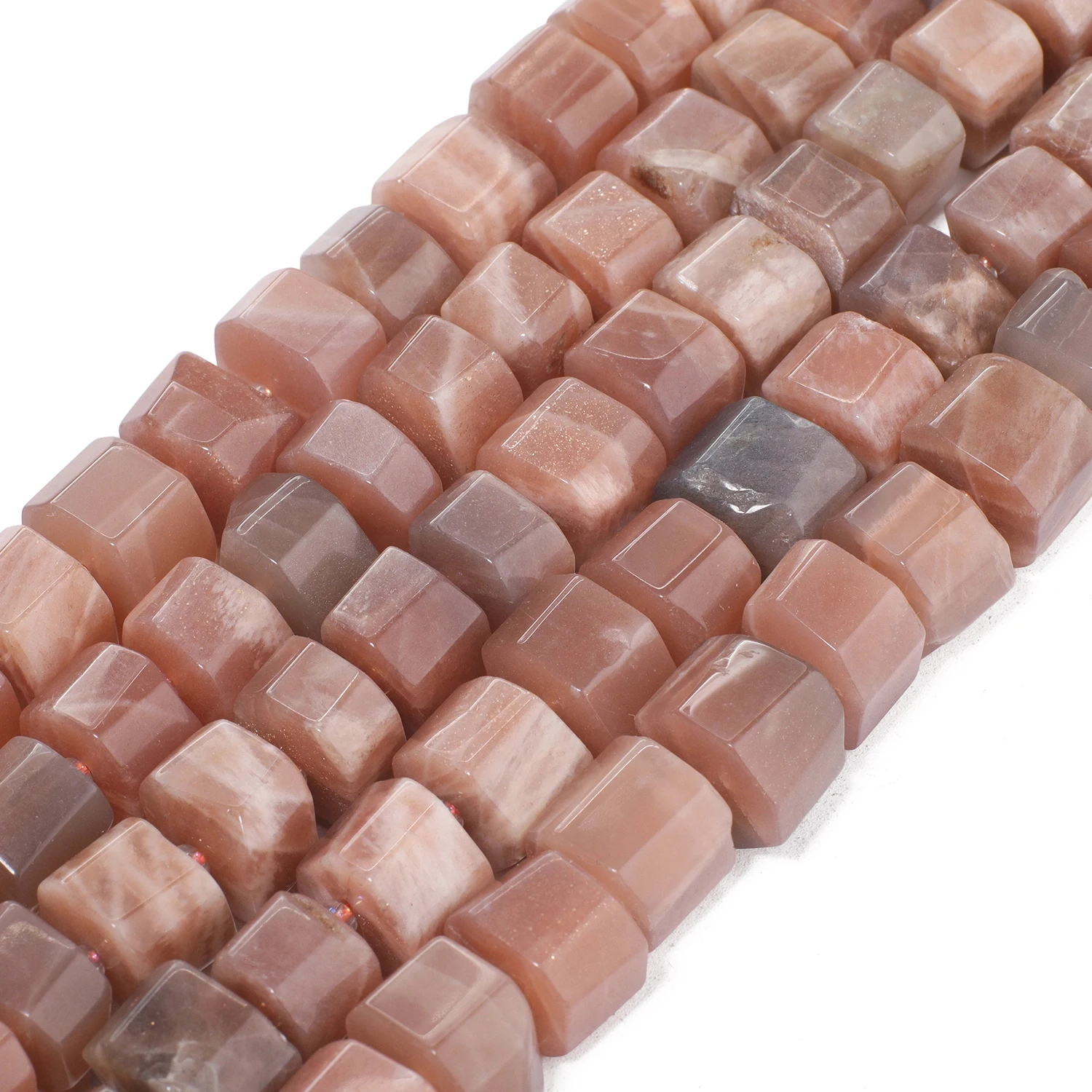 9-13mm AAA Irregular Rondelle Natural Stone Sunstone Beads Column Loose Beads for Jewelry Making Energy Charms Bracelets