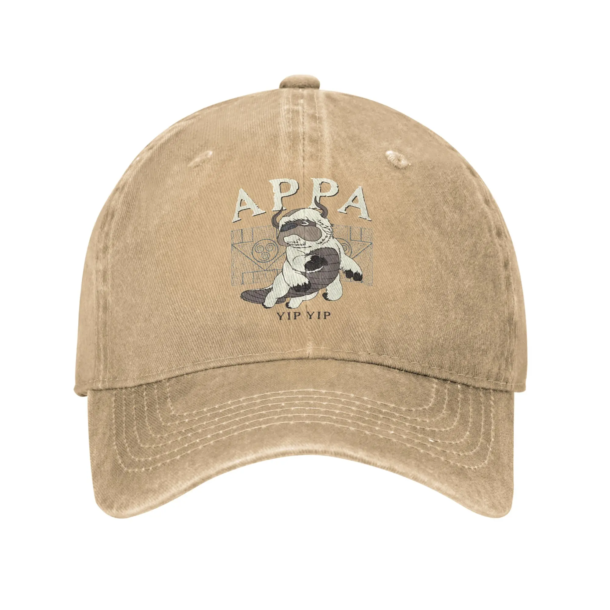 Avatar- The Last Airbender Appa Yip Yip Big Chest Logo Casual Baseball Cap Hats Summer Wholesale Couple Women Snapback Cap