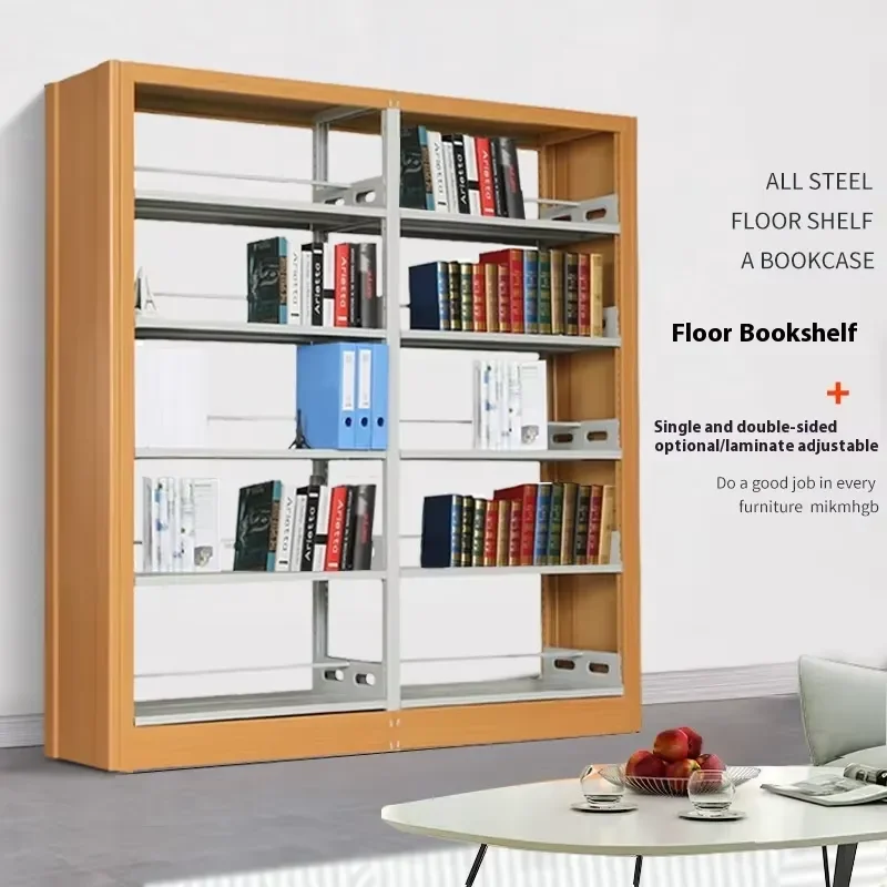 Modern Retractable Metal Bookshelf Adjustable Shelving for Living Room Custom Document Archive Storage Rack Home Office