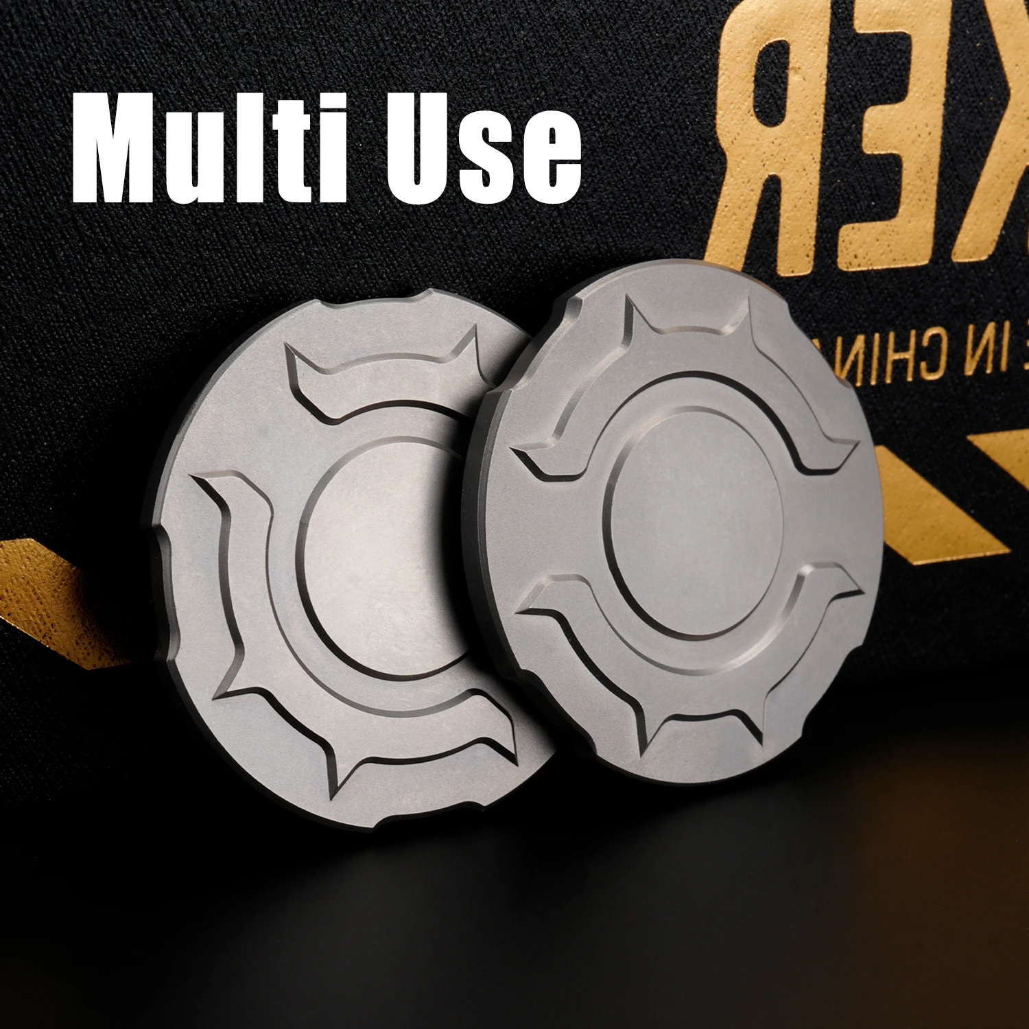 Titanium Alloy Poker Chip Fidget Slider Silent Spinning EDC Stress Relief Coin Adult Pocket Carry Collection Toy Gift