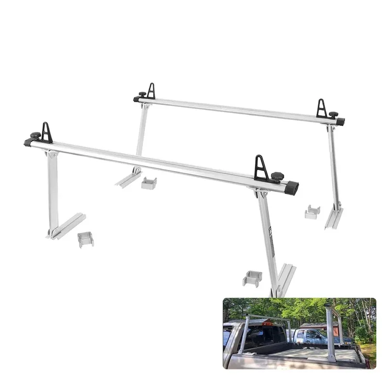 

Heavy Duty Universal Extendable 800 Lb 4X4 Aluminum Adjustable Pick Up Load Cargo Roof Cer Pickup Ladder Truck Bed Rack