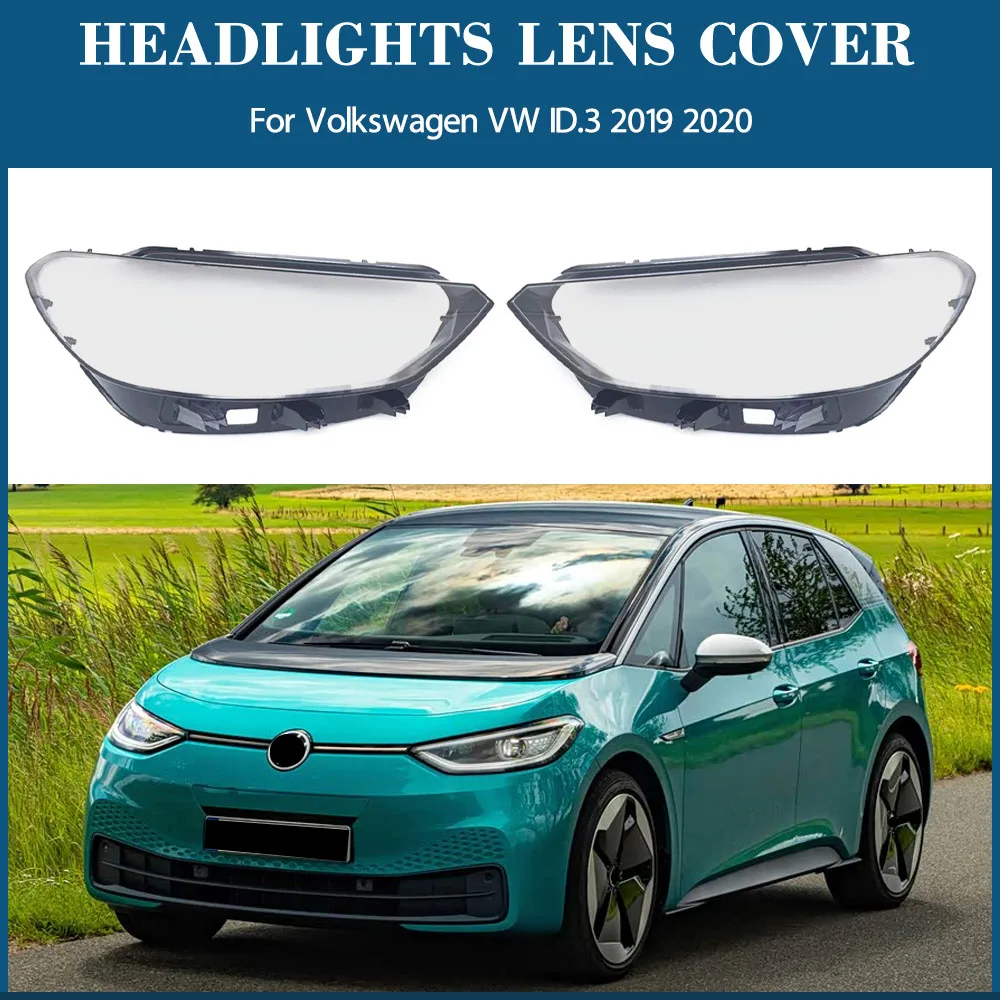 

For Volkswagen VW ID.3 2019 2020 2021 2022 Car Accessories Transparent Headlight Shade Cover Lampshade Shell Lens Plexiglass