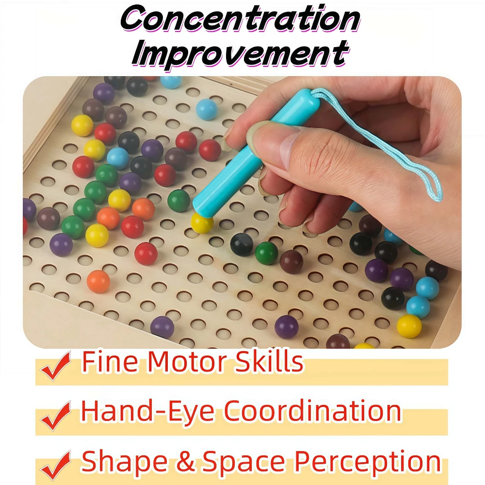 Magnetic Drawing Board Toy Learning Tool for Logic Thinking Focus Training Doodle Sketch Pad Fine Motor Skills DevelopmentEarly