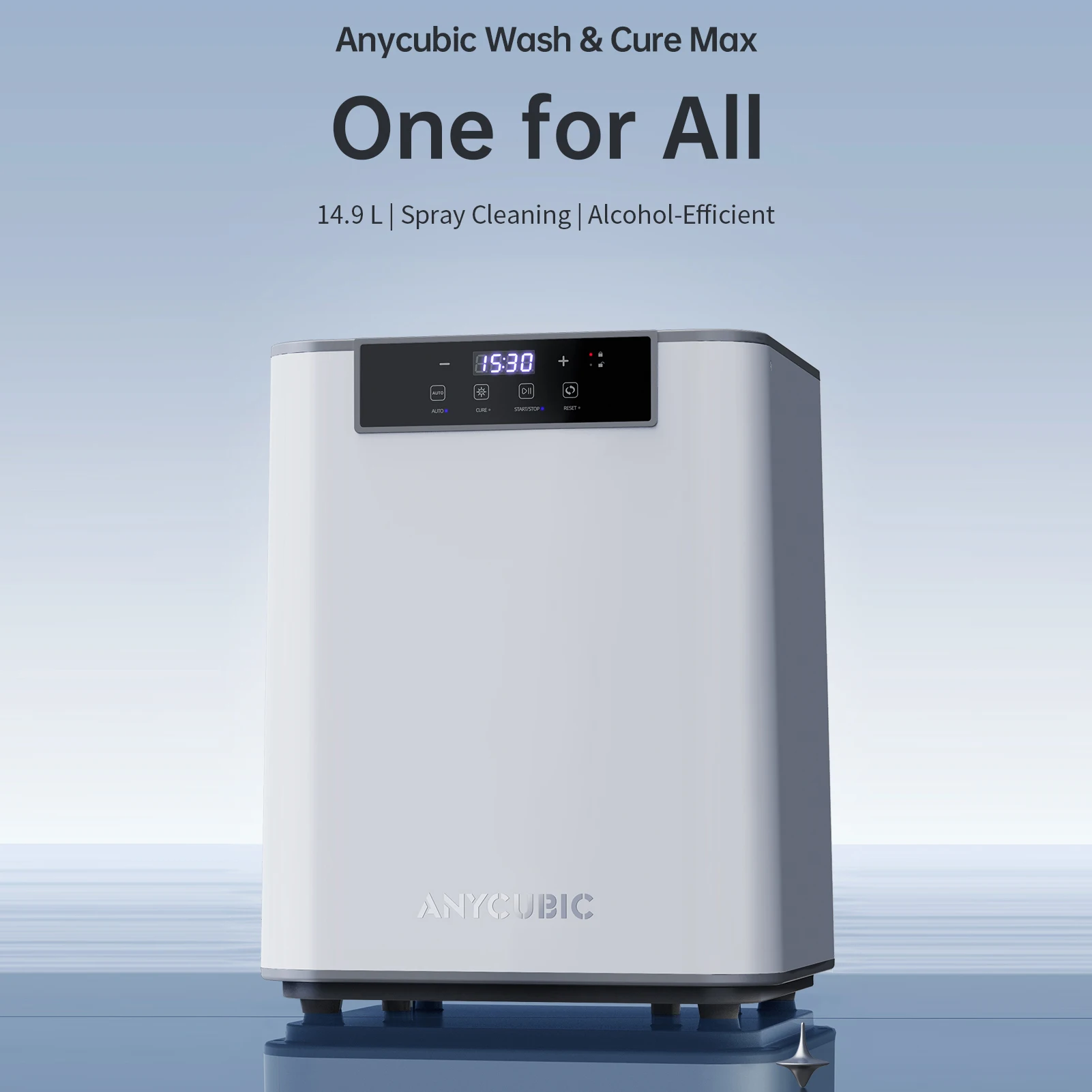 

NEW Anycubic Wash&Cure Machine for LCD SLA DLP 3D Printer Models 14.9L Maximum Cleaning Size with Spray Cleaning 360° Dimensiona