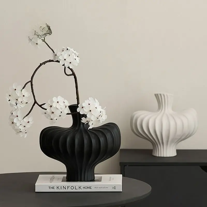 Художественная керамическая ваза, элитный орнамент для гостиной, цветочная композиция, ваби, песчаный ветер, гидропоника, цветы, ниша для проживания в семье