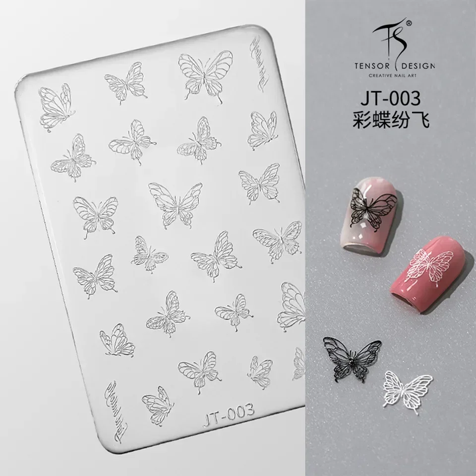 Moule à découper en Silicone, papillon, nœud papillon, serpent, accessoire pour Nail Art, étoile, lune, Rose, flocon de neige de noël, modèle d'outil de manucure