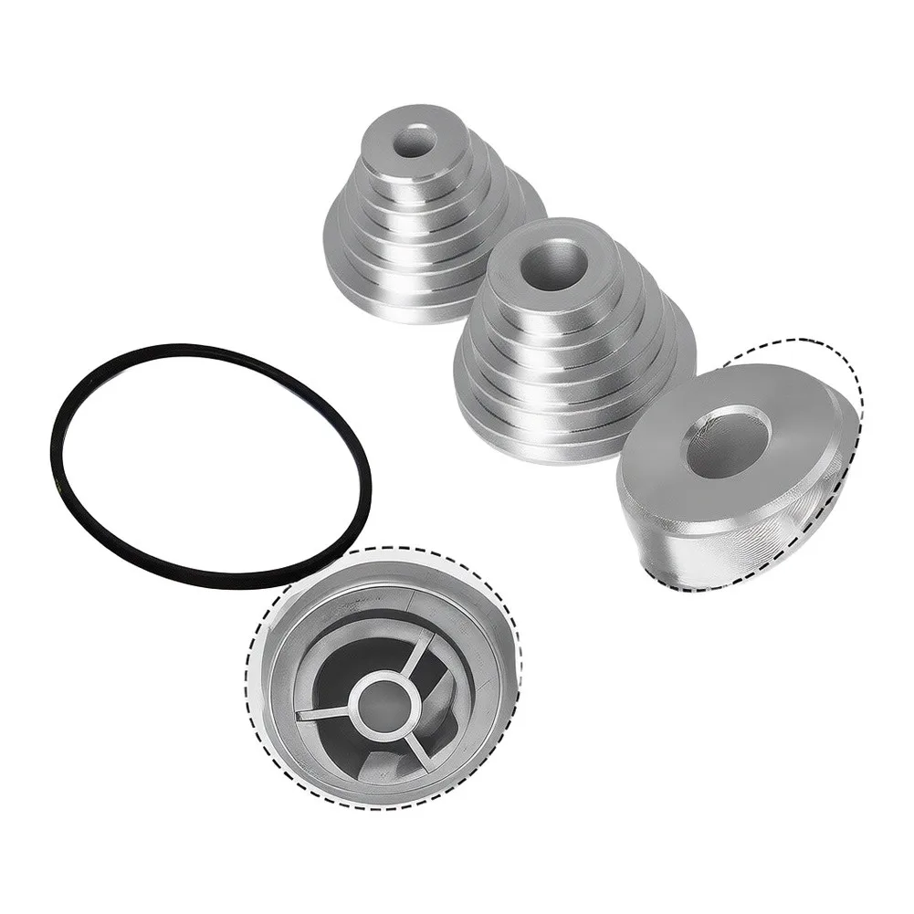 Aluminum 5 Step Pagoda Pulley Wheel Set With For V Belt For Benchtop Drill Press Motor Shaft Drive Transmission Tool Kit
